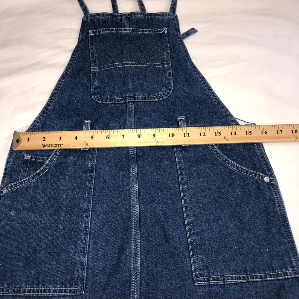 Forever 21 Size XS Denim Overall Dress Mini Blue Pockets Cotton - Image 4