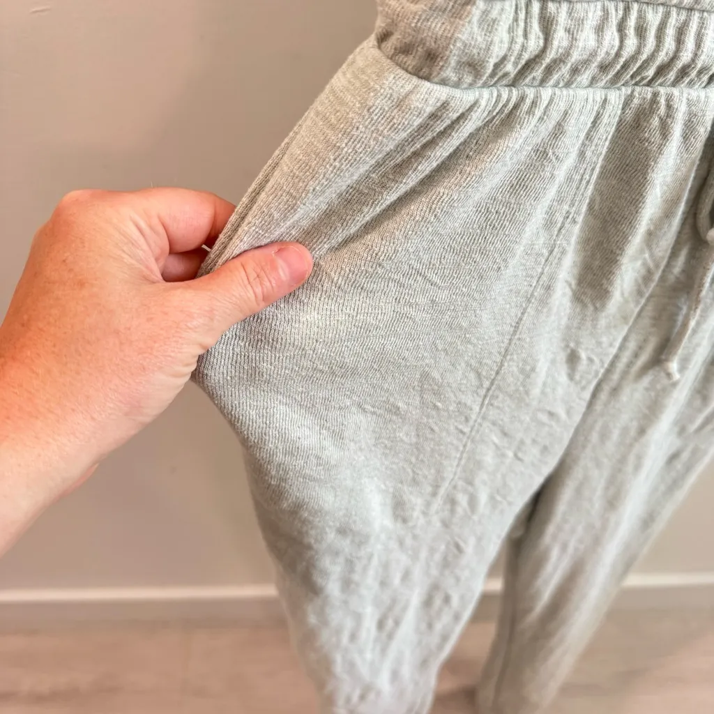 Free People Bicoastal Sleeveless Terry Jumpsuit in Seaglass Green Medium - Image 8