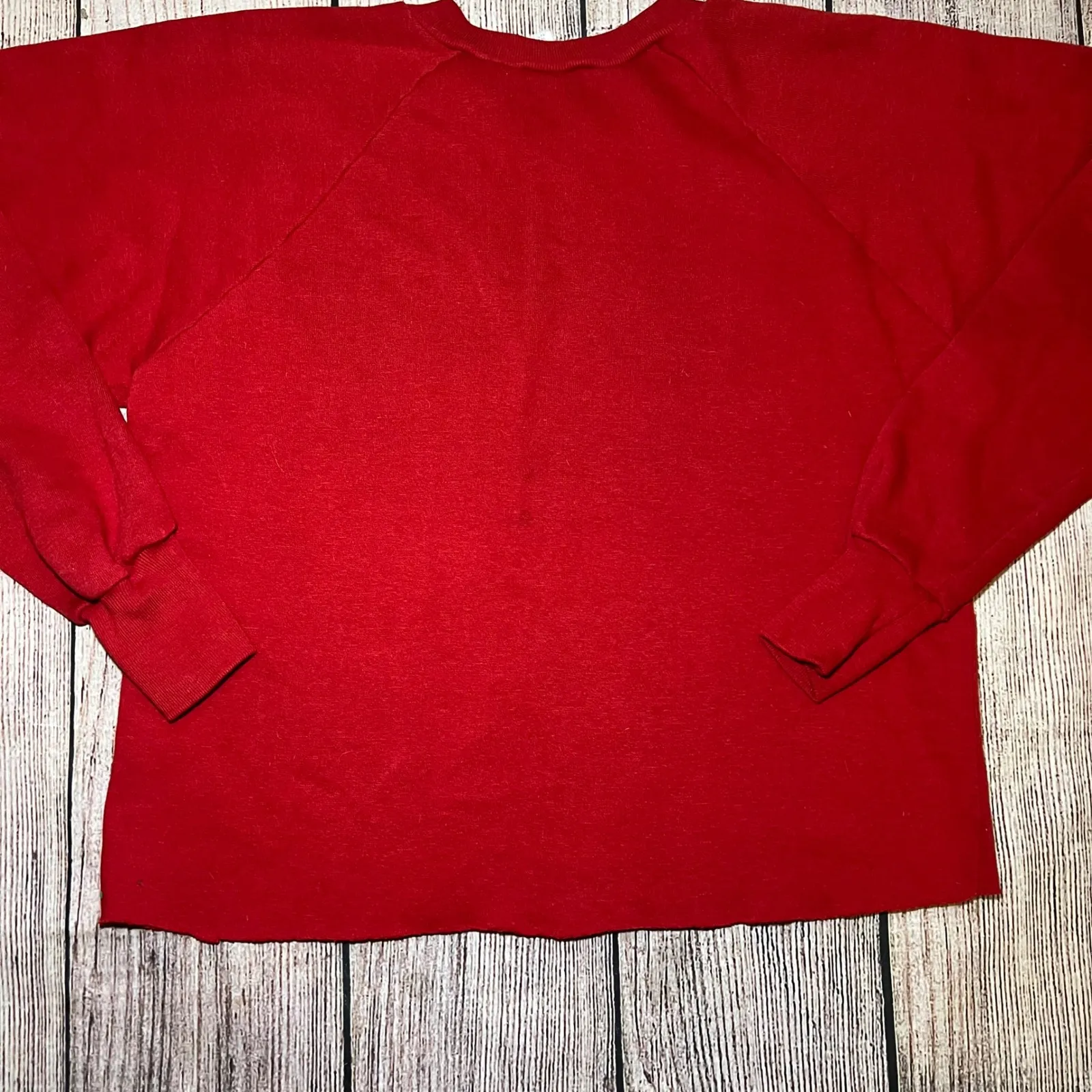 VTG 80s Healthknit Maryland Terrapins Sweater Womens‎ L USA Collegiate Cropped Red Size L - Image 9