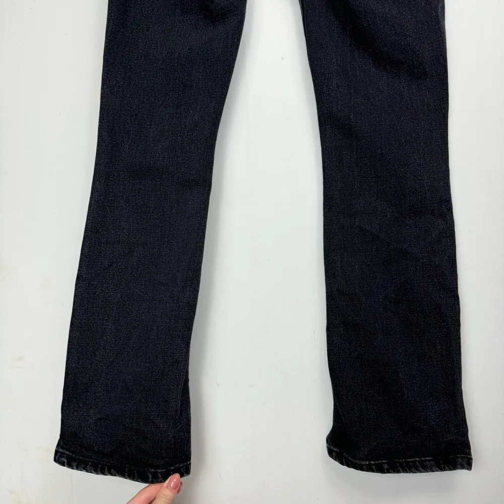 Abercrombie & Fitch Split Hem Jeans Sz 25 Black Denim Skinny High Rise - Image 14