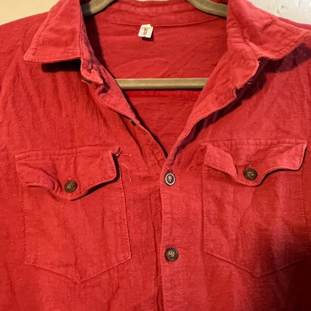 Over the Horizon Red Jean Jacket Button - Image 5