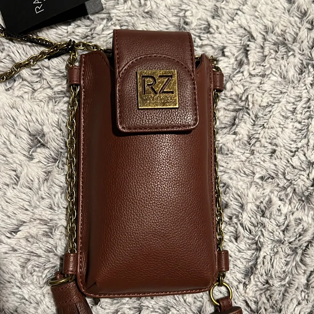 Rachel Zoe vintage leather phone crossbody bag with tassels & mini wallet NWT - Image 5