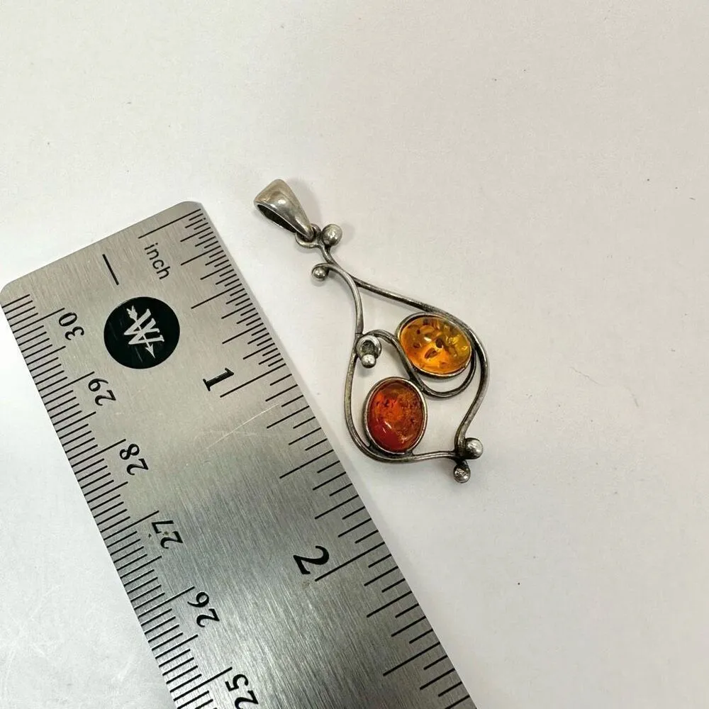 Sterling silver Baltic amber pendant - Image 4