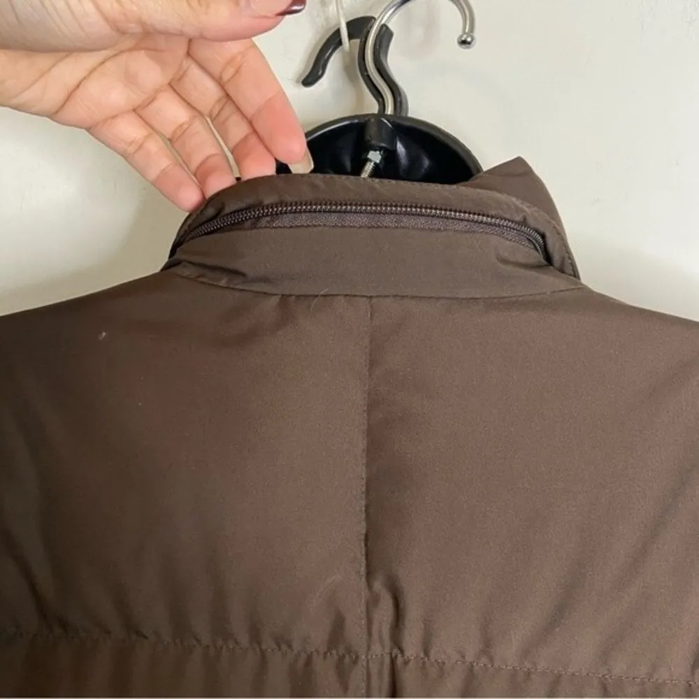 L.L. Bean Brown Quilted Puffer Down Jacket Size XL Long Madi Length - Image 8