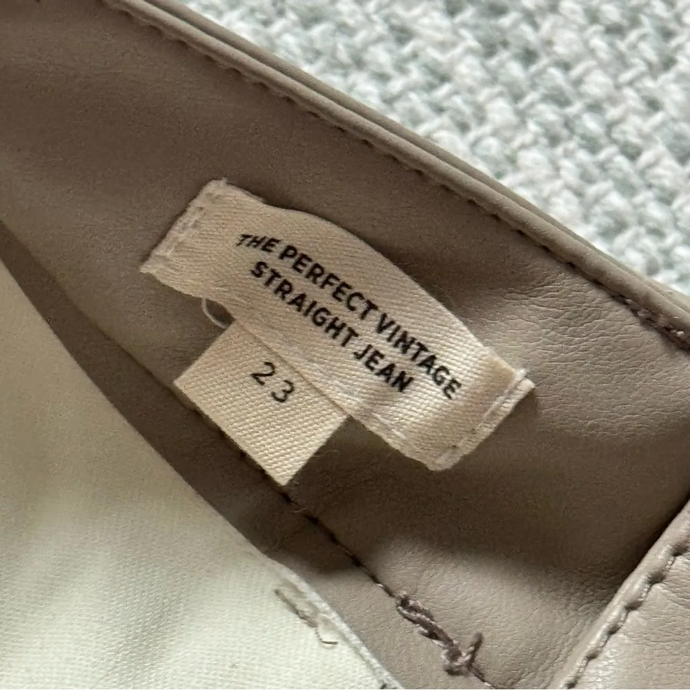 Madewell The Perfect Vintage Straight Jean: Faux Leather Edition Pants Size 23 - Image 10