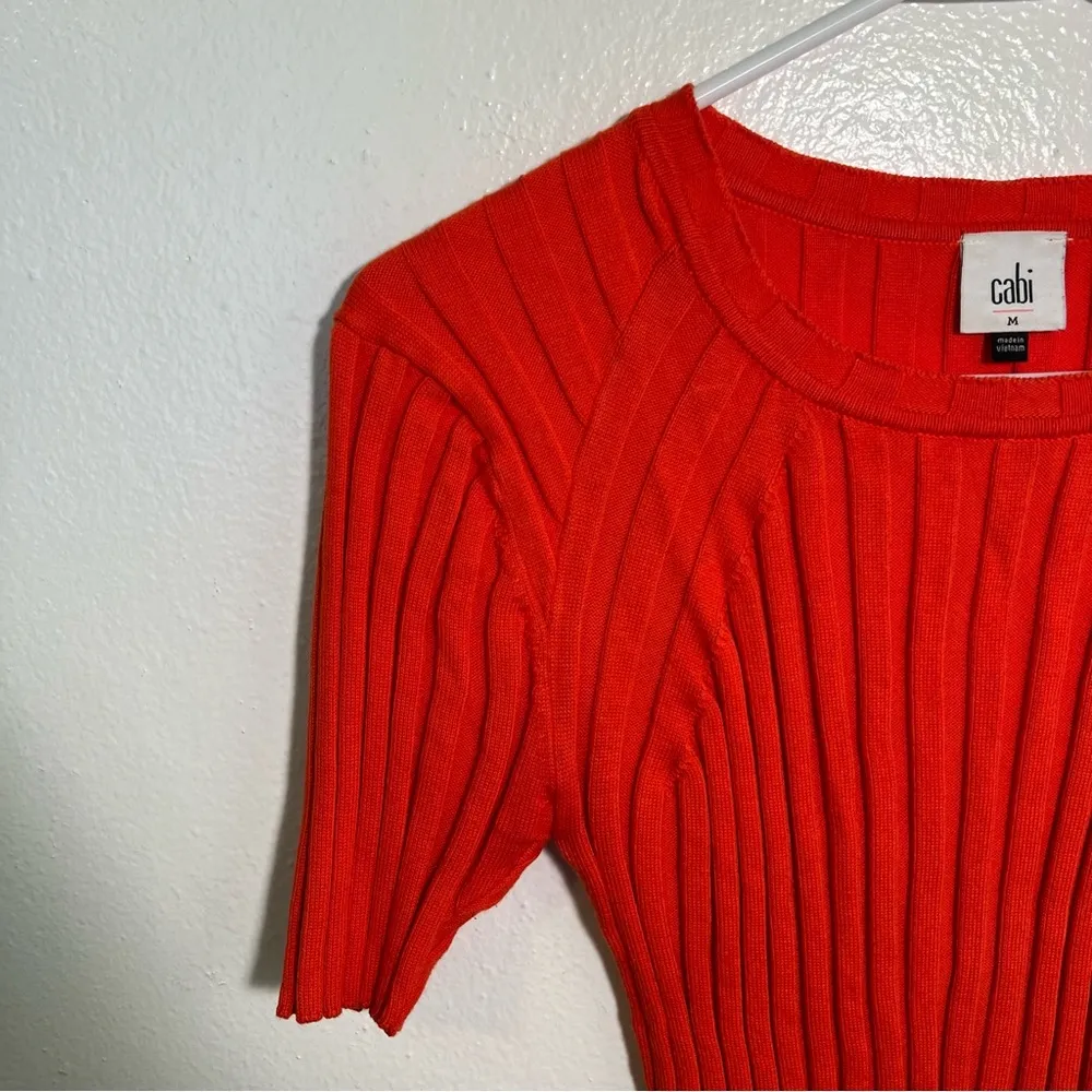 Cabi Perky Pullover Sweater Tiger Lily Orange M - Image 7