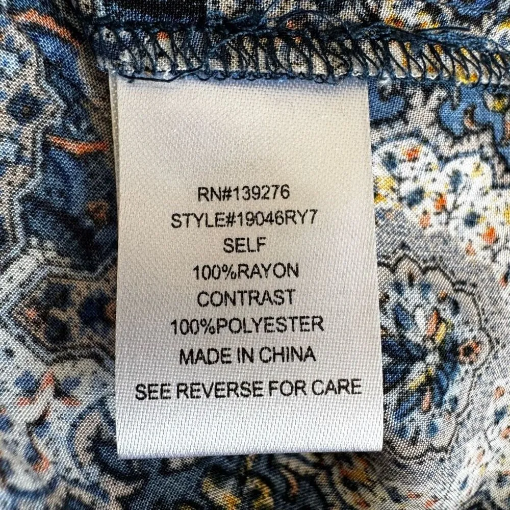 Anthropologie Daniel Rainn Floral Flowy Peasant Boho  Blouse Tassel  SZ S # 2415 - Image 12