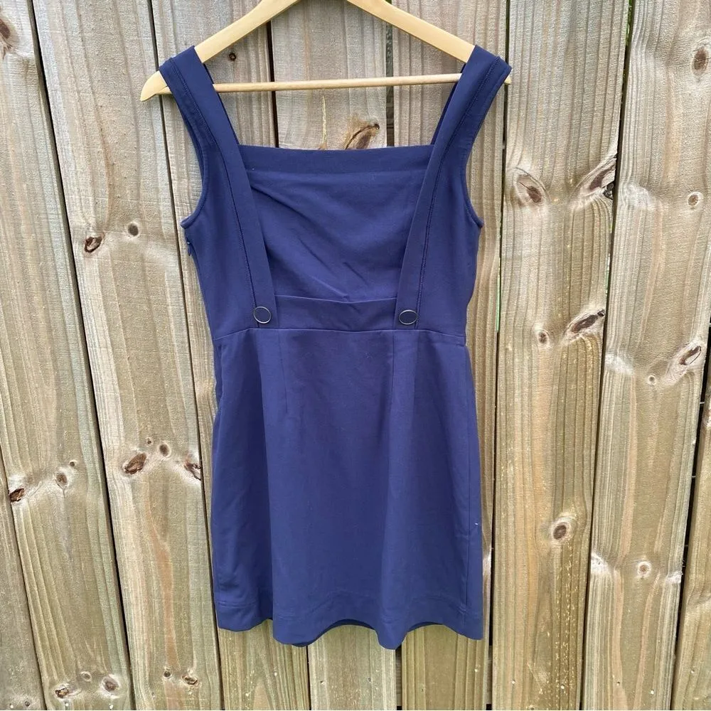 Anthro Moulinette Soeurs Dress Blue Lined Sailor Buttons Navy Nautical Sz 4 - Image 4