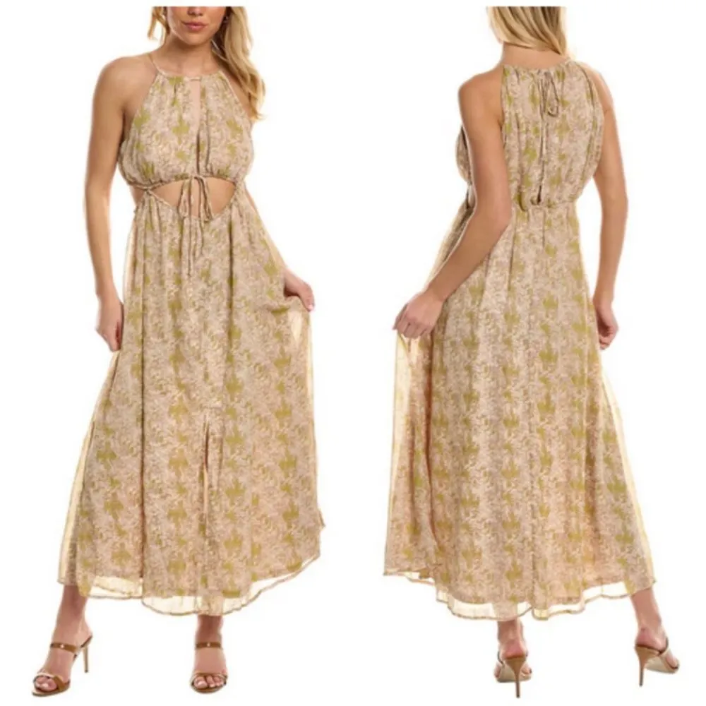 💕ASTR💕 Mid Cutout Sleeveless Maxi Dress ~ Green Watercolor Medium M NWT - Image 8