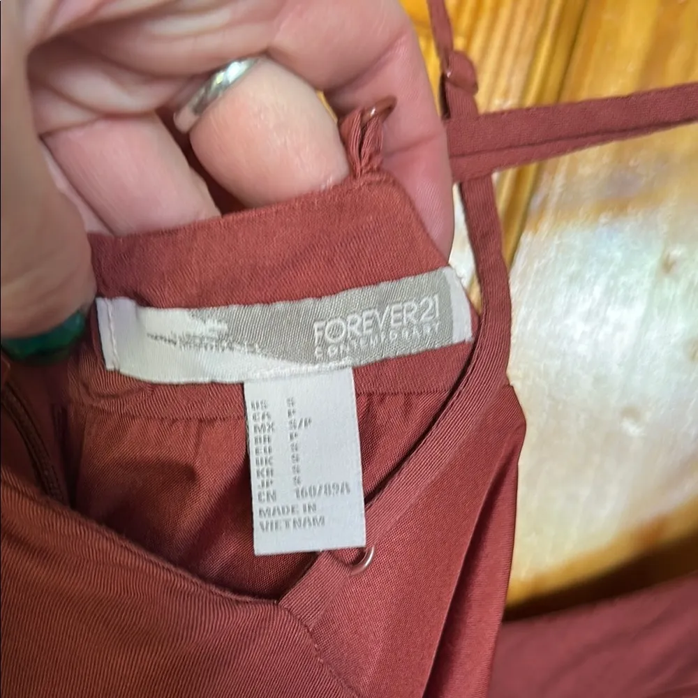 Rust Red Sleeveless Dress - Image 3