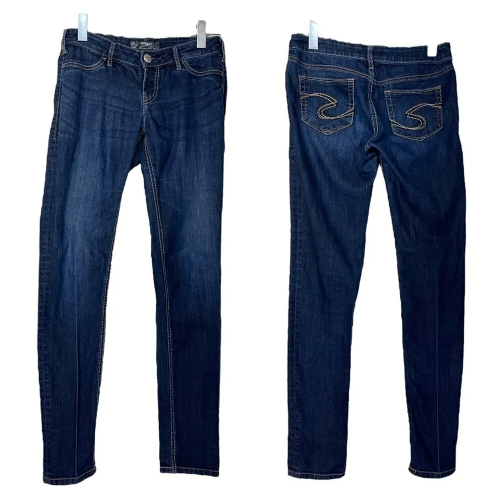 Silver Jeans Suki Jegging Jean Skinny Ankle Low Rise Dark Wash Women’s 28x31 - Image 6