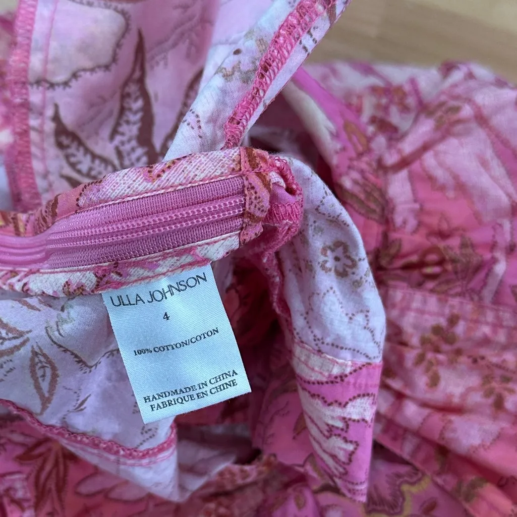 Ulla Johnson Angela Pink Floral Shorts size 4 - Image 6
