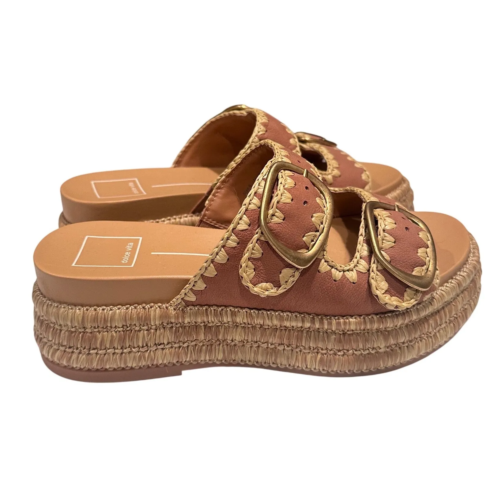 Dolce Vita Wanika Platform Sandals Size 6 Beach Boho Vacation Tan - Image 8