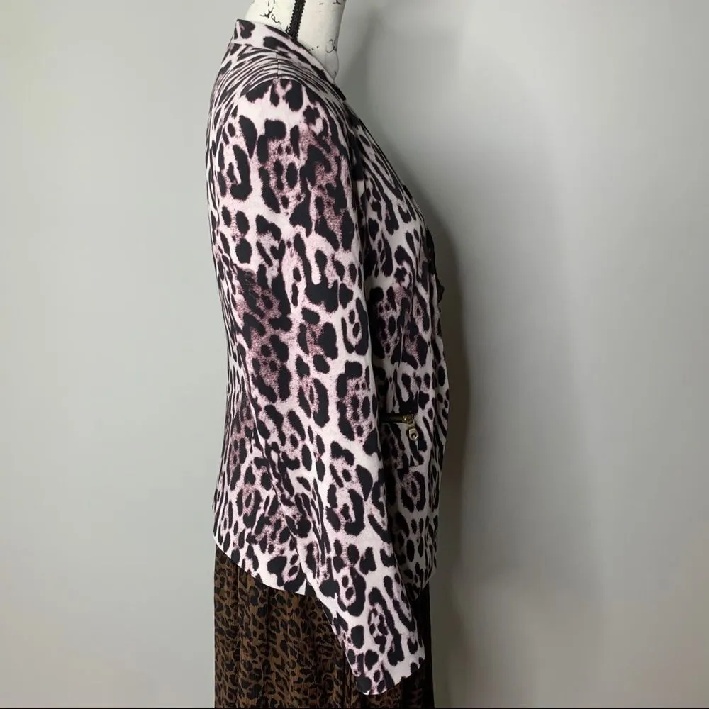 Robert Rodriguez ‎ leopard print open blazer jacket - Image 3