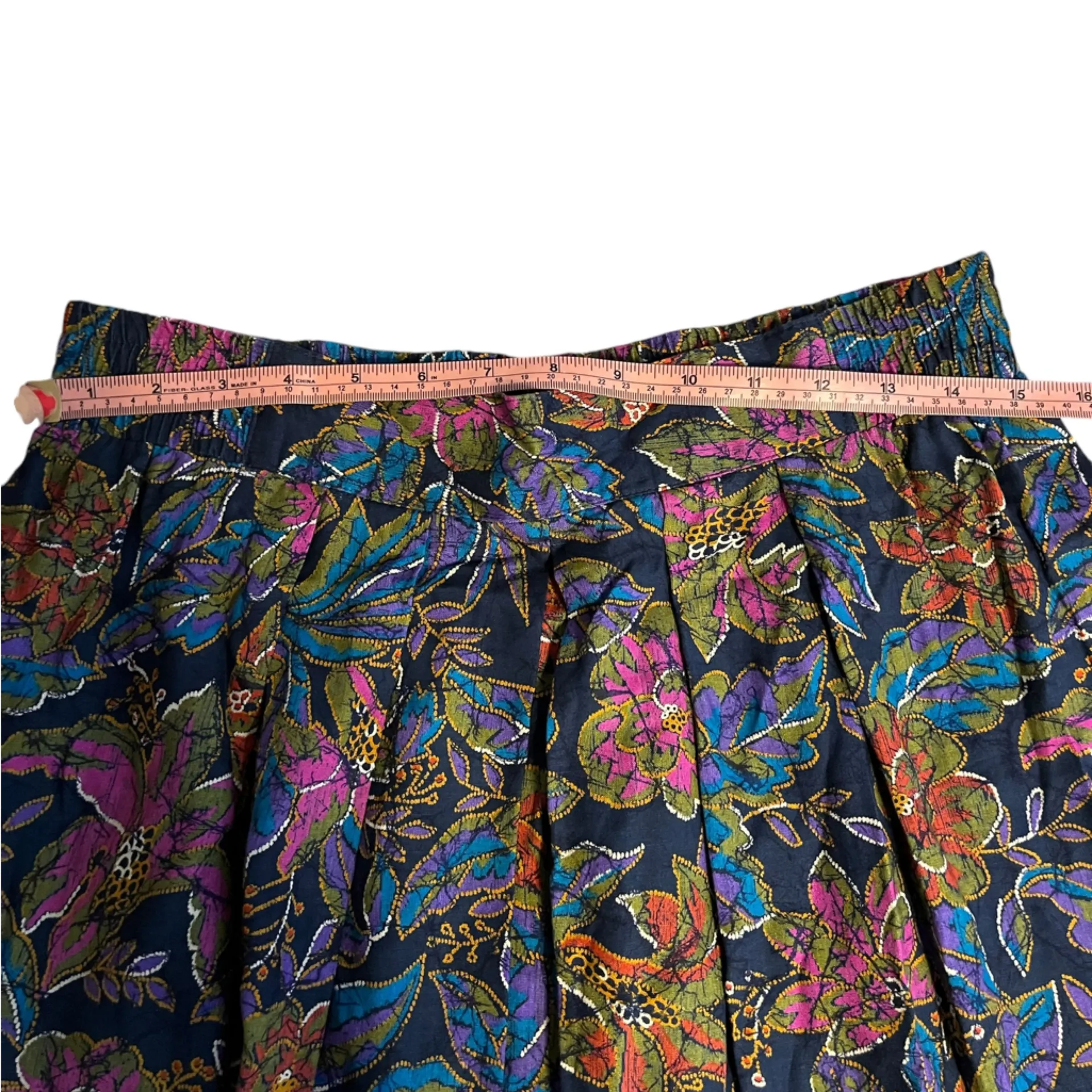 Vintage Norton Mcnaughton women’s leafy floral maxi elastic band skirt V… - Image 9