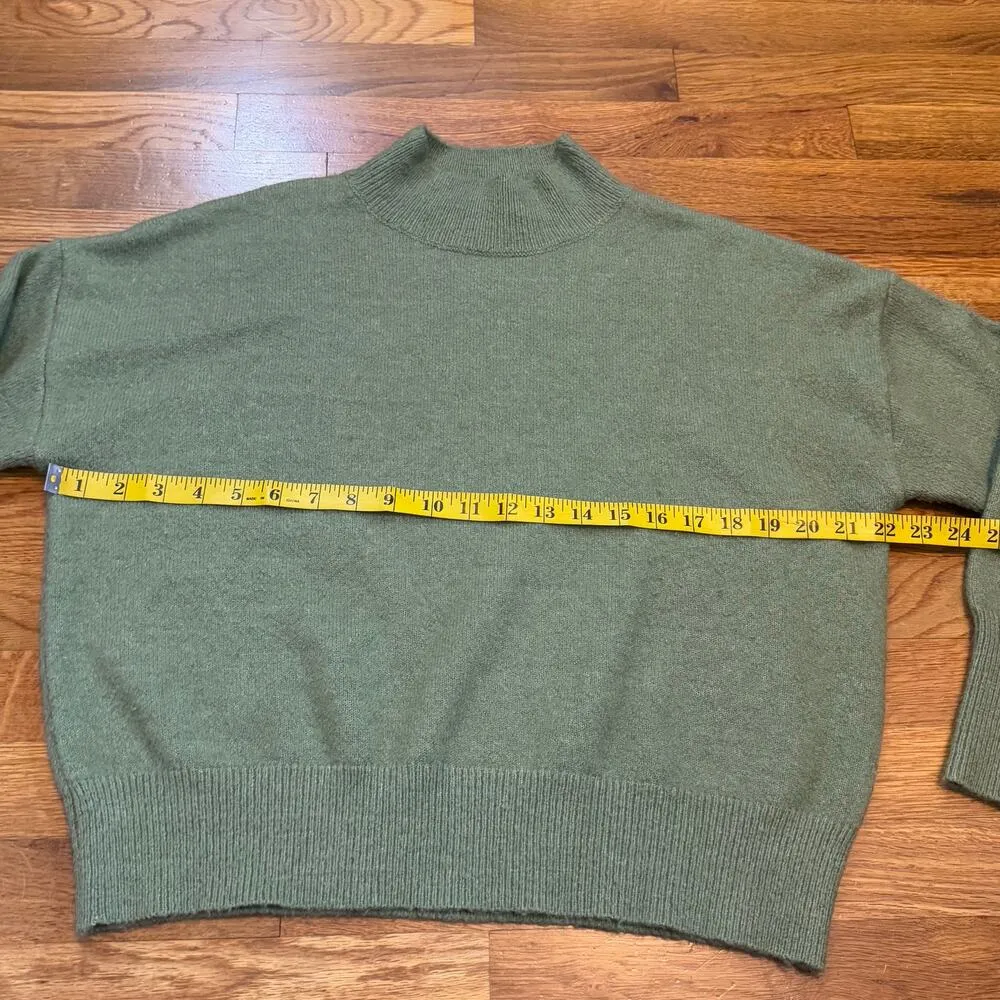 Sophie Rue Womens Large Green Mock Neck Long Sleeve Sweater Corporatecore Work - Image 2