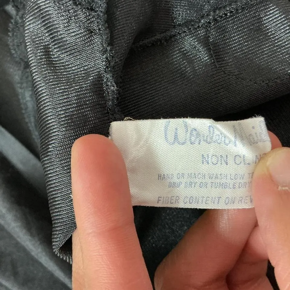 Wonder Maid Style 2995 Black Lace Trim Slip 100% Antron Nylon Size 36 Whimsigoth Size M - Image 7