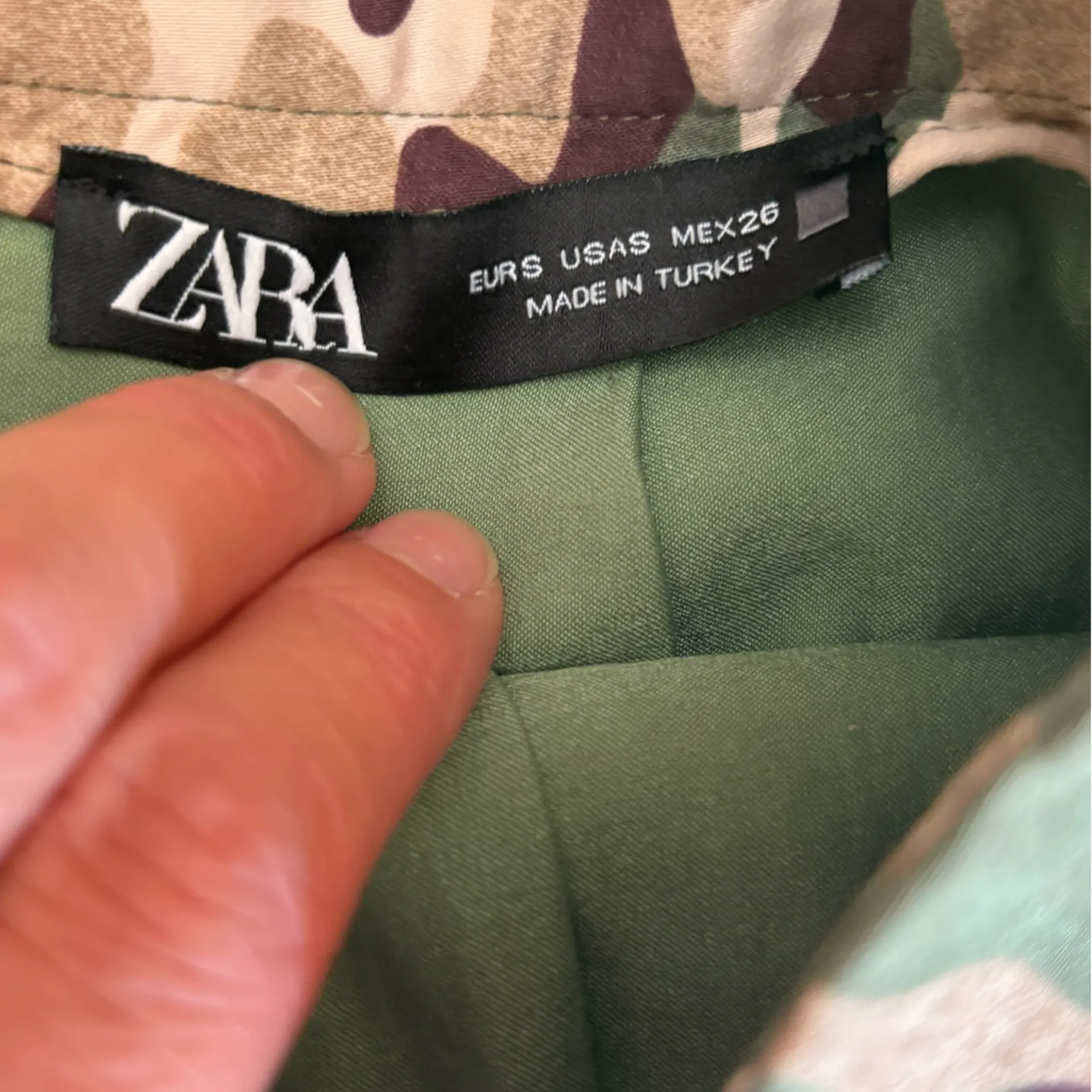 Zara Camouflage Mini Skirt Built In Shorts Womens Size Small - Image 8