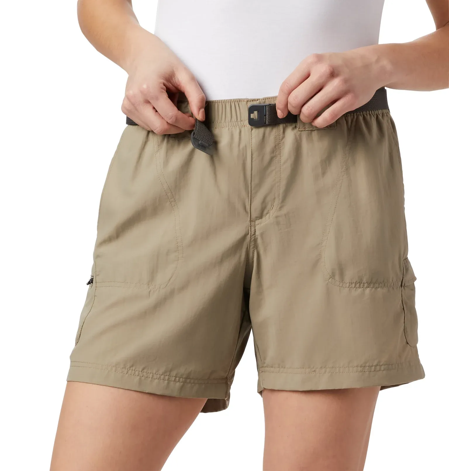 Columbia Women's Sandy River™ Cargo Shorts - Khaki/Tusk - S - Image 3