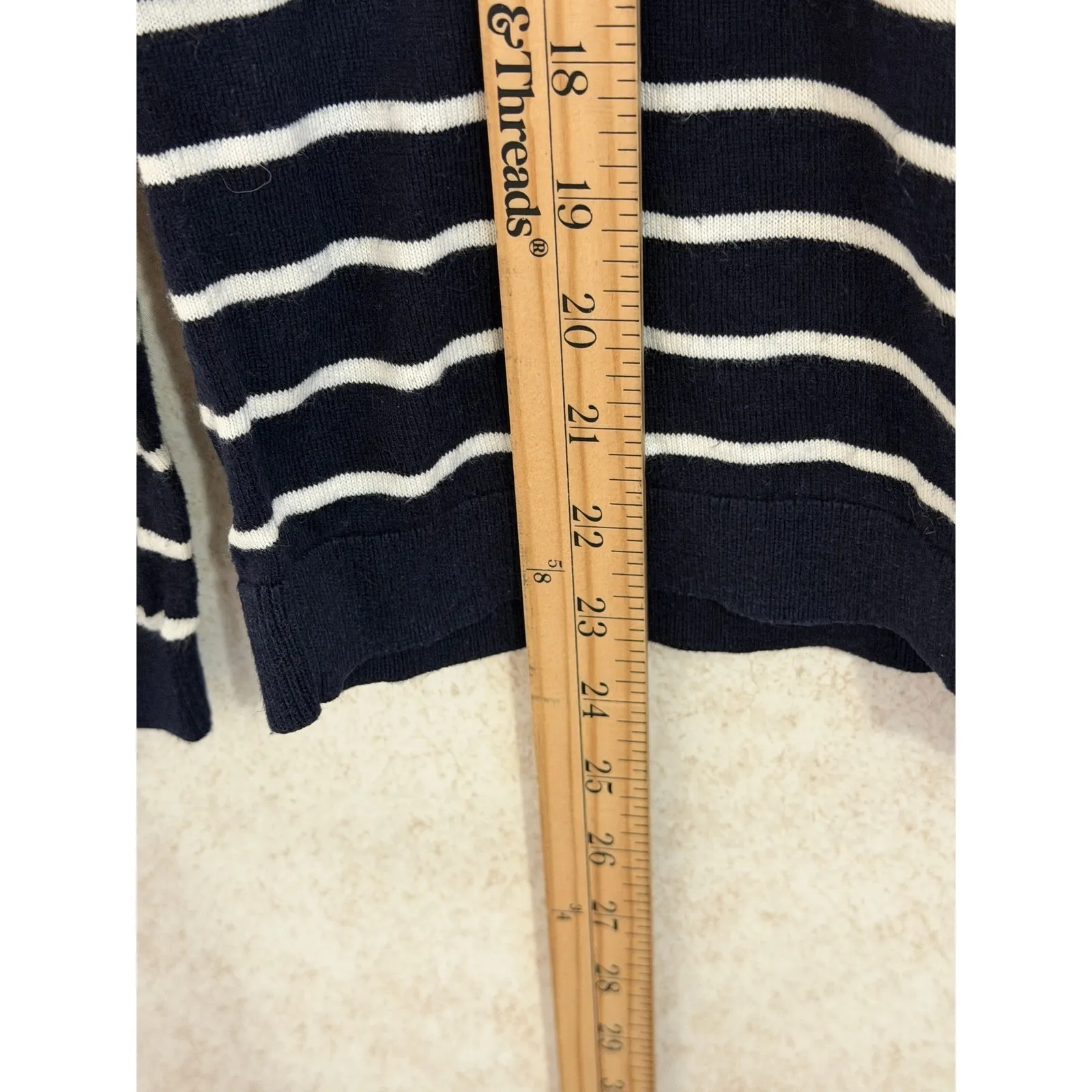 Talbots Petites Women's Striped Corgi Dog Graphic Crew Neck Long Sleeve Knit Top - Image 5