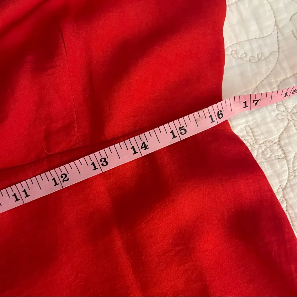 Urban Outfitters Red Mini Dress Size Large Women’s Tie Front Cute Girly Gameday - Image 7