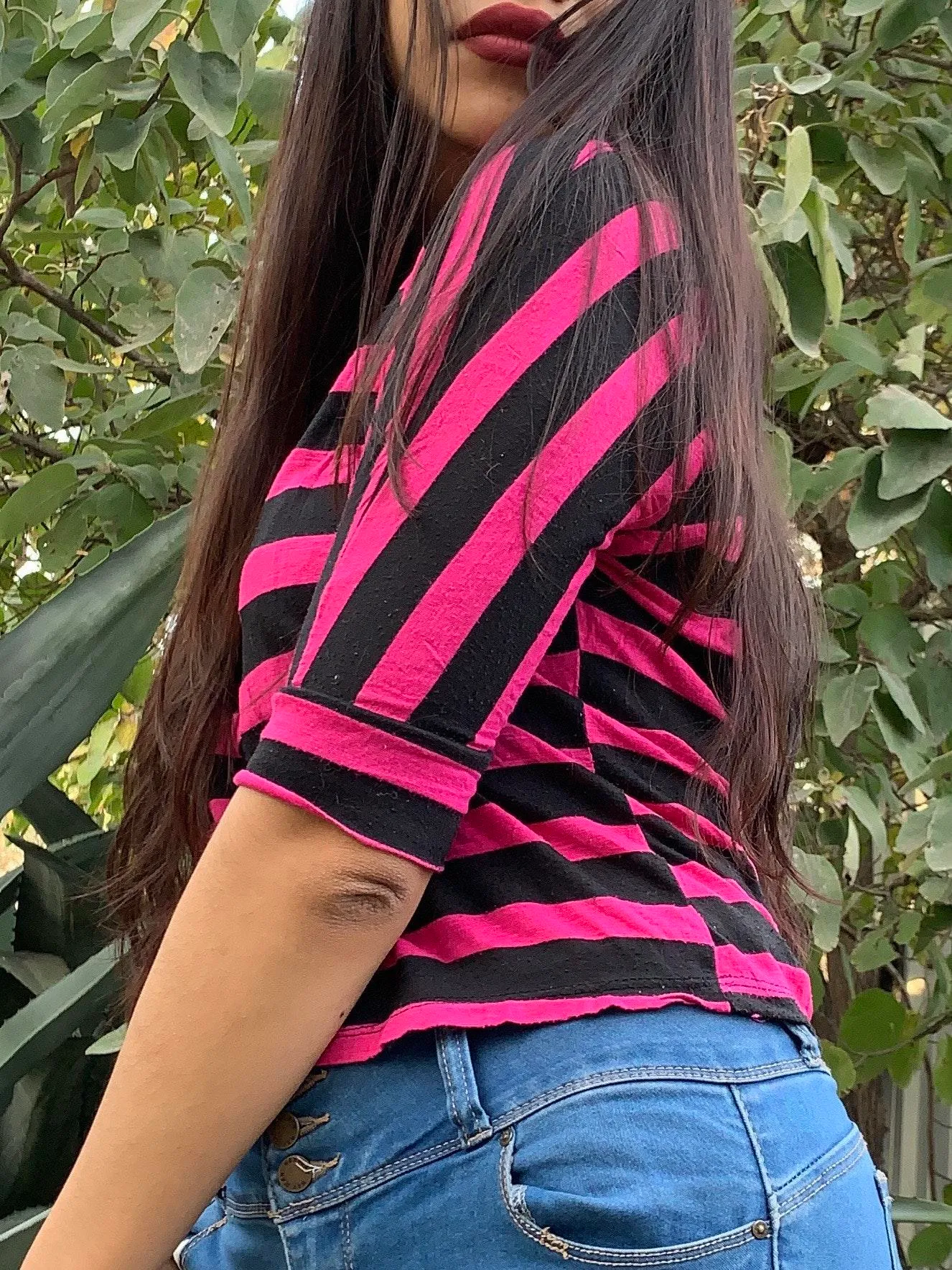 Julies closet striped crop top - Image 3