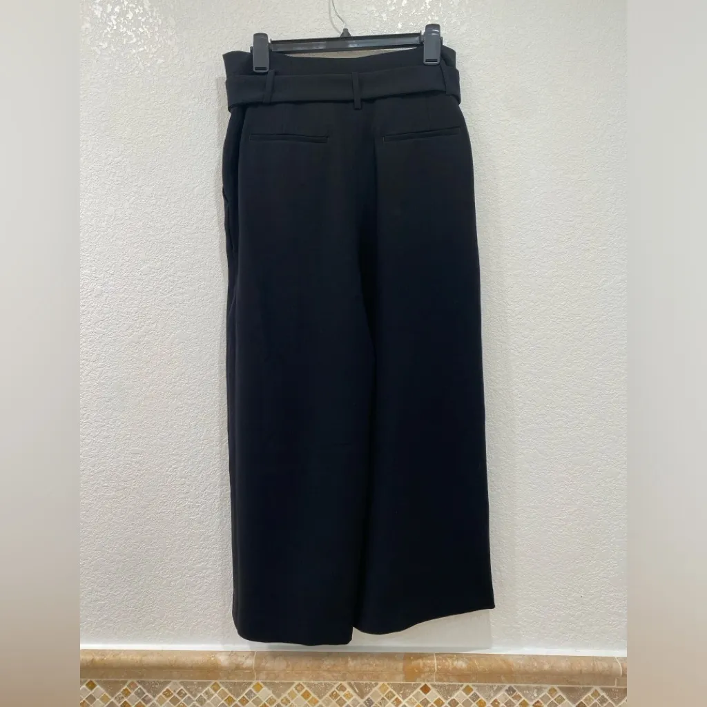 Michael Kors Paperbag-Waist Pleated Culottes black size 8 - Image 4