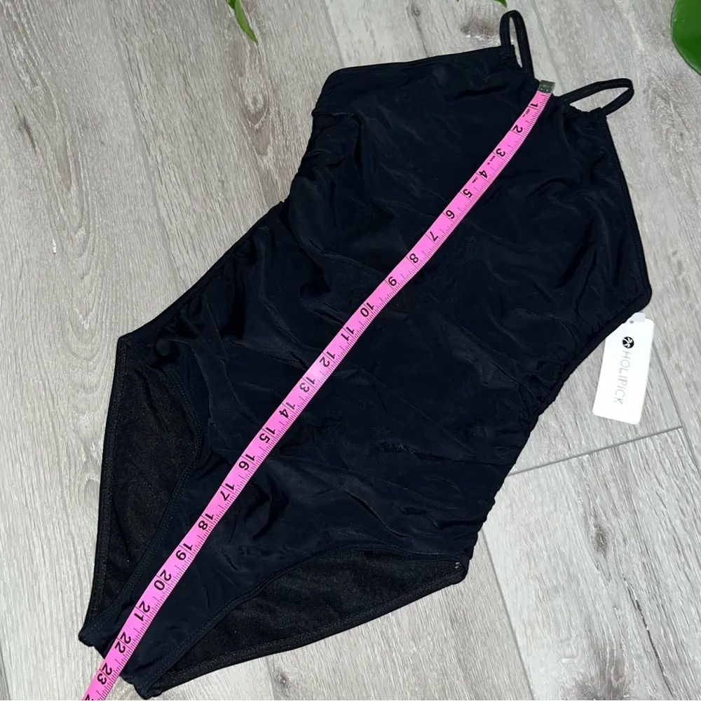 Holipick NWT One Piece High
Neck Criss
Cross Swimsuit Tummy black XS - Image 11