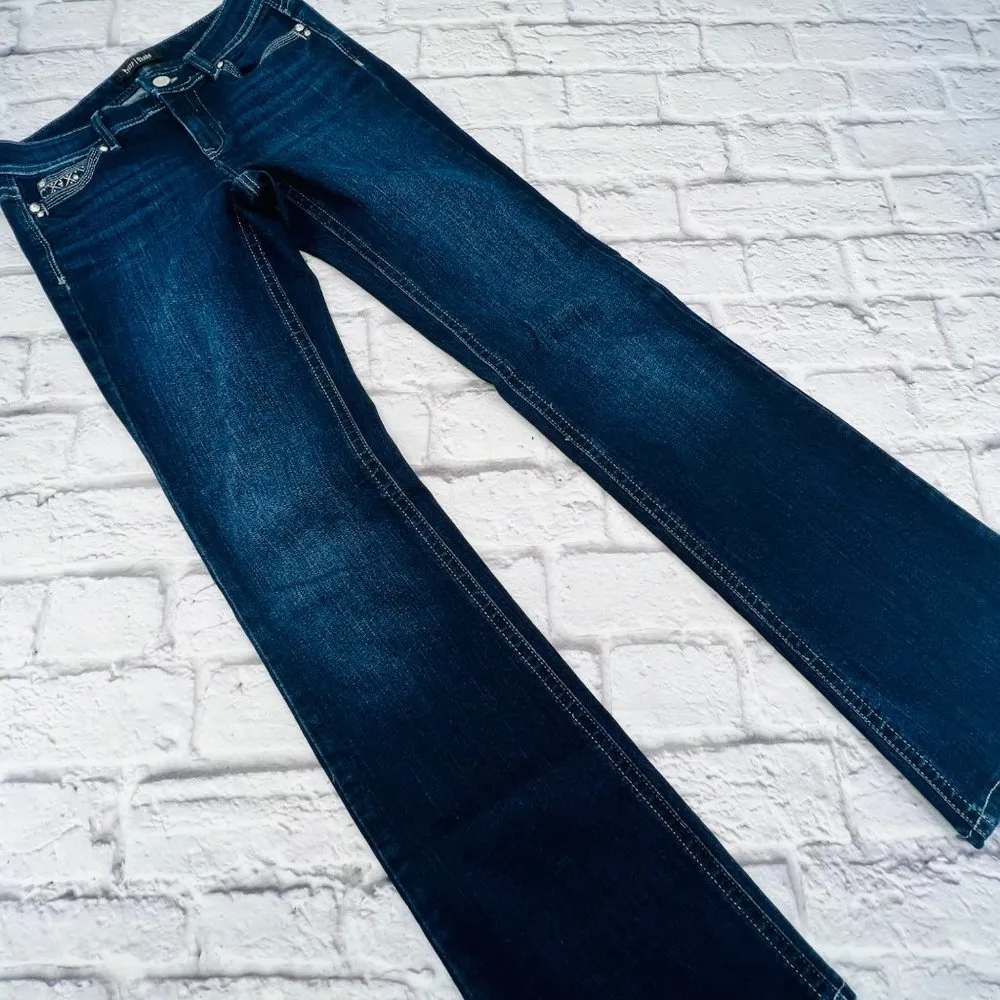 White House | Black Market WHBM  Jeans Womans 0R Bootcut Bling Pocket Mid Rise - Image 5