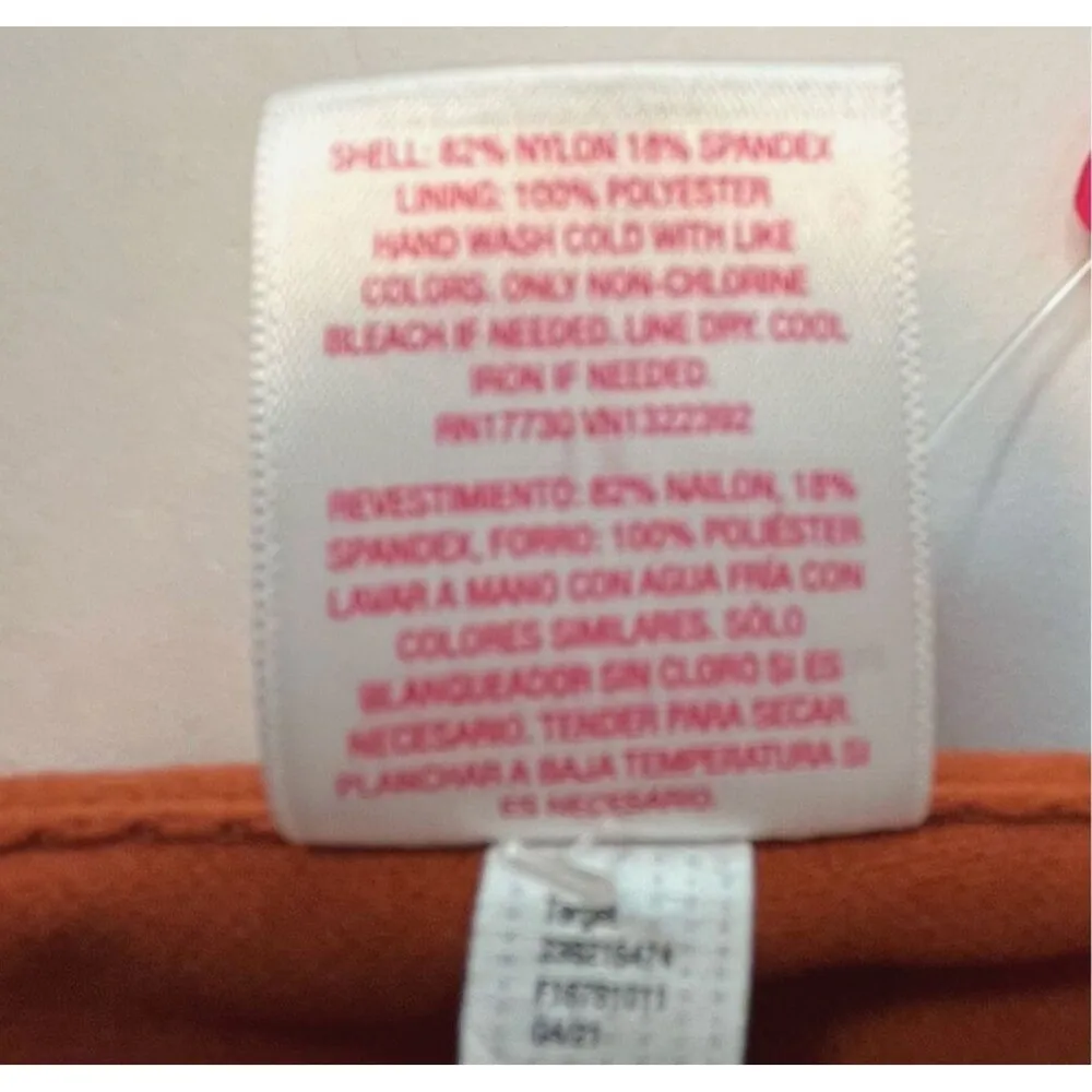 Xhilaration Juniors Longline Elevated Rust Bandeau Bikini Top Plus Size 1X New! - Image 14