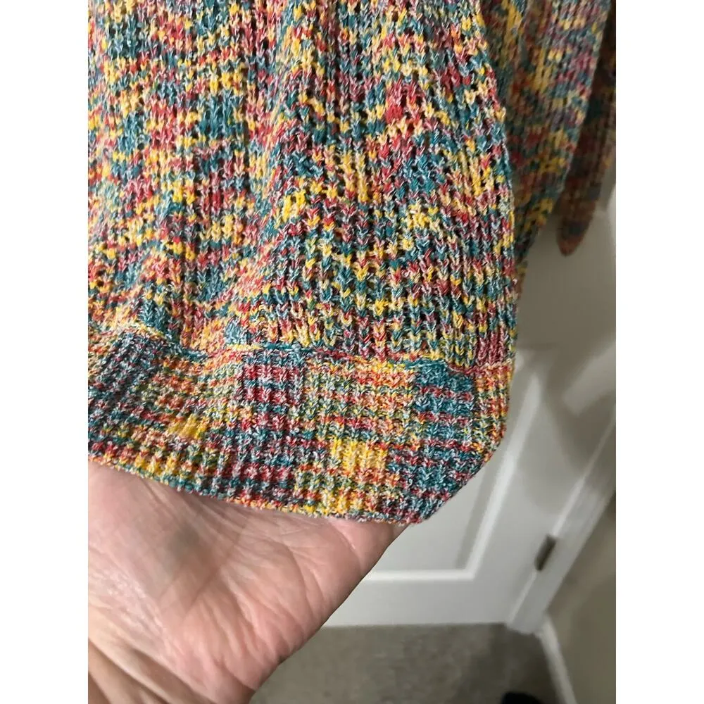 Kori America mesh style long sleeve wrap sweater, size S - Image 6