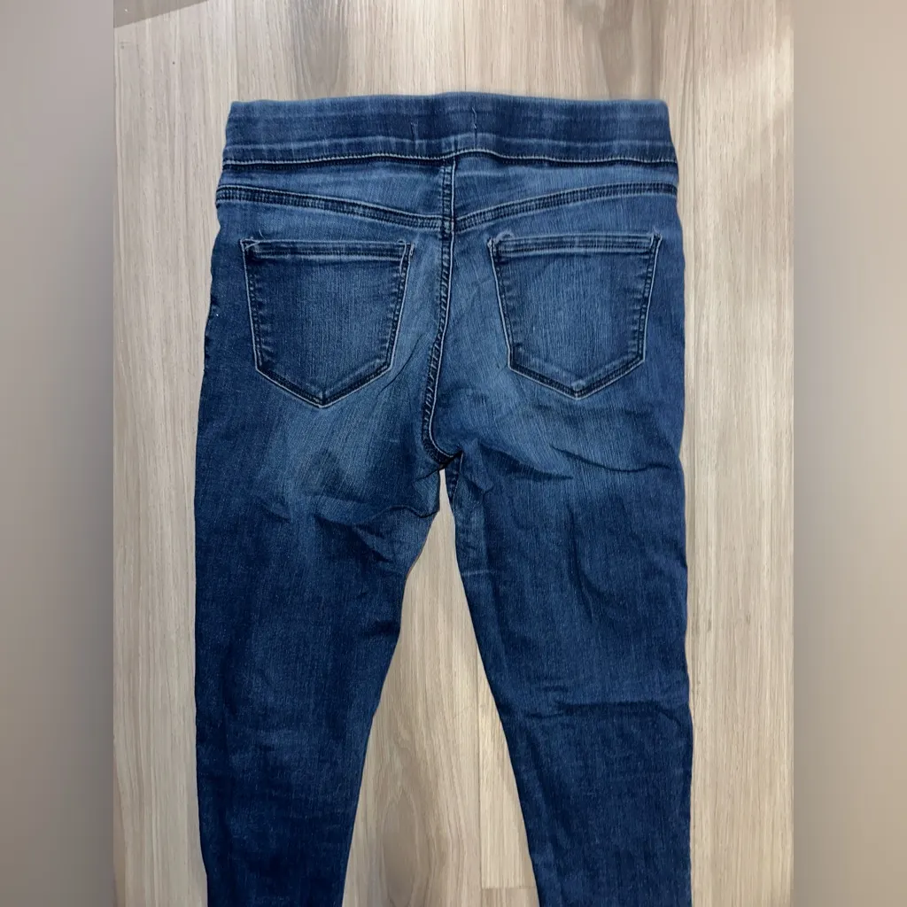Old Navy Blue Denim Jean Material Rockstar Stretch  Jeggings Stretch Waist 4R - Image 8