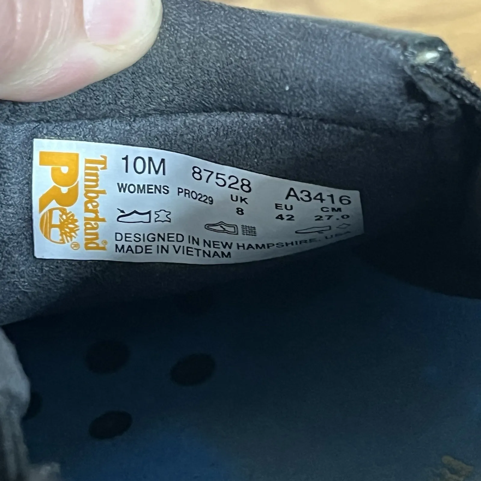 Timberland Pro Newbury ESD Alloy Safety Toe Black Leather Work Clogs Women's 10M Size 10 - Image 7