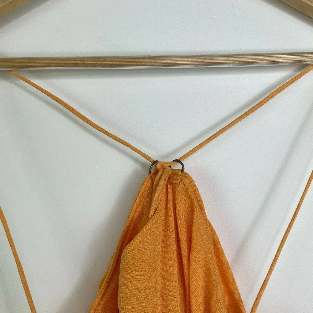 Free People Home Again Tie Back Crop Camisole in Cantaloupe Women’s Size Small - Image 5