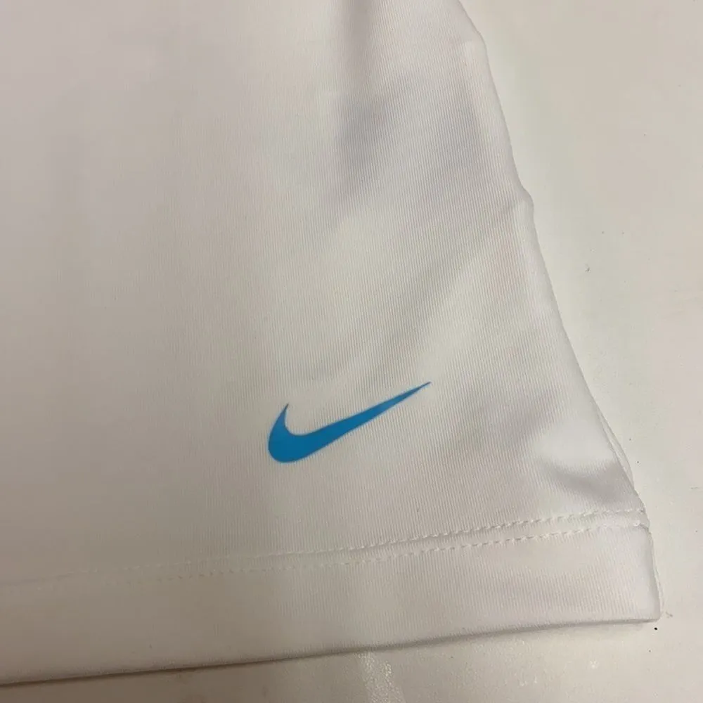 Nike Dri-FIT Gingham Polo Small White/Clearwater‎ - Image 5