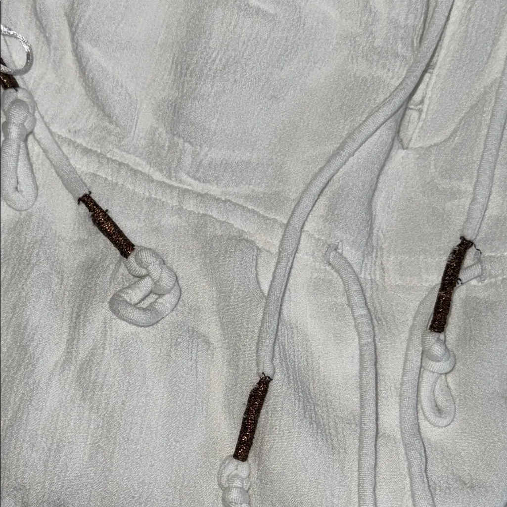 Anthropologie White Maxi Dress with Ruffle Detail size M - Image 7