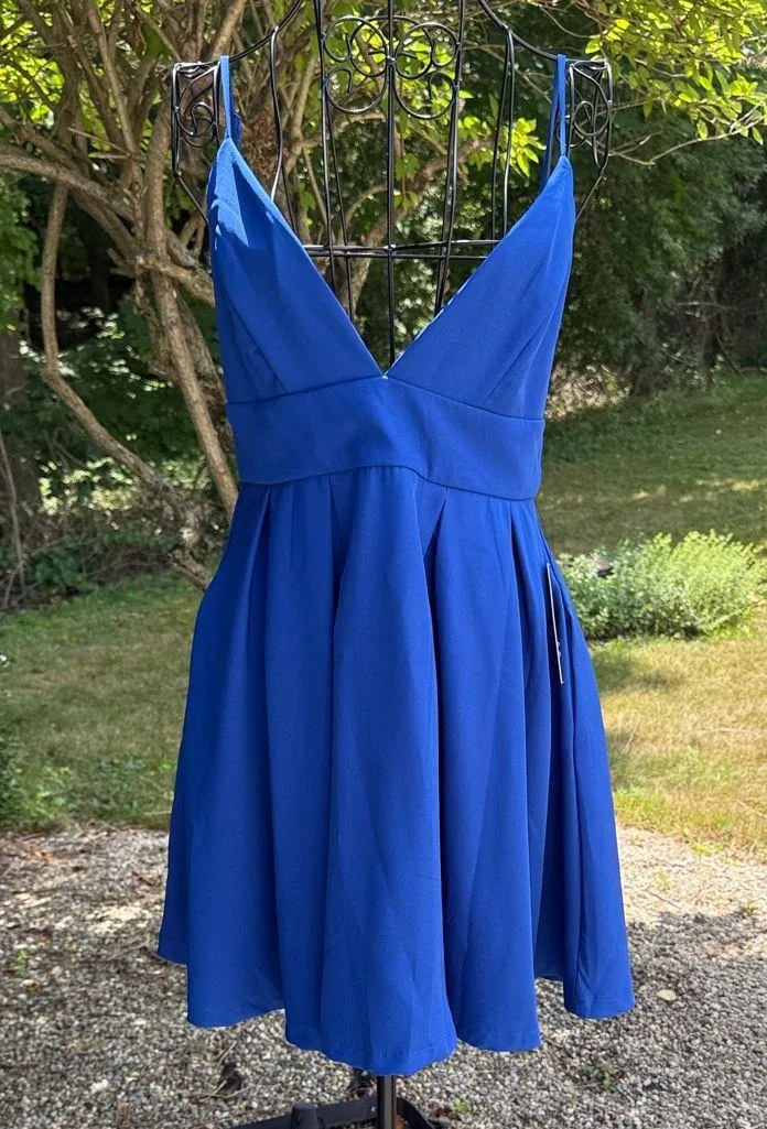 Lulu’s here for the party Royal blue skater dress Size M - Image 2