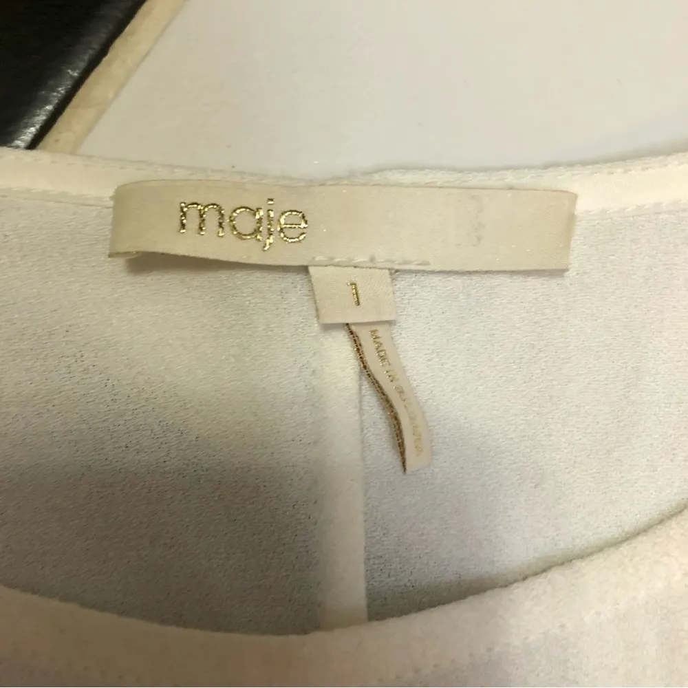 Maje Lila Fringe Long Sleeve Top Hot Pink Ombre Dip Dye White Magenta Bohemian S - Image 13