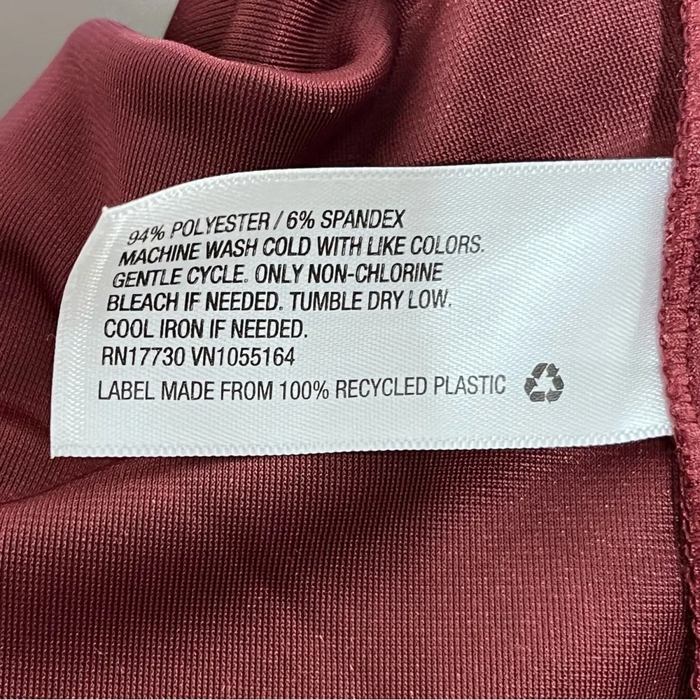 A New Day Burgundy Velvet Long Sleeve Dress Size M New With Tag - Image 9