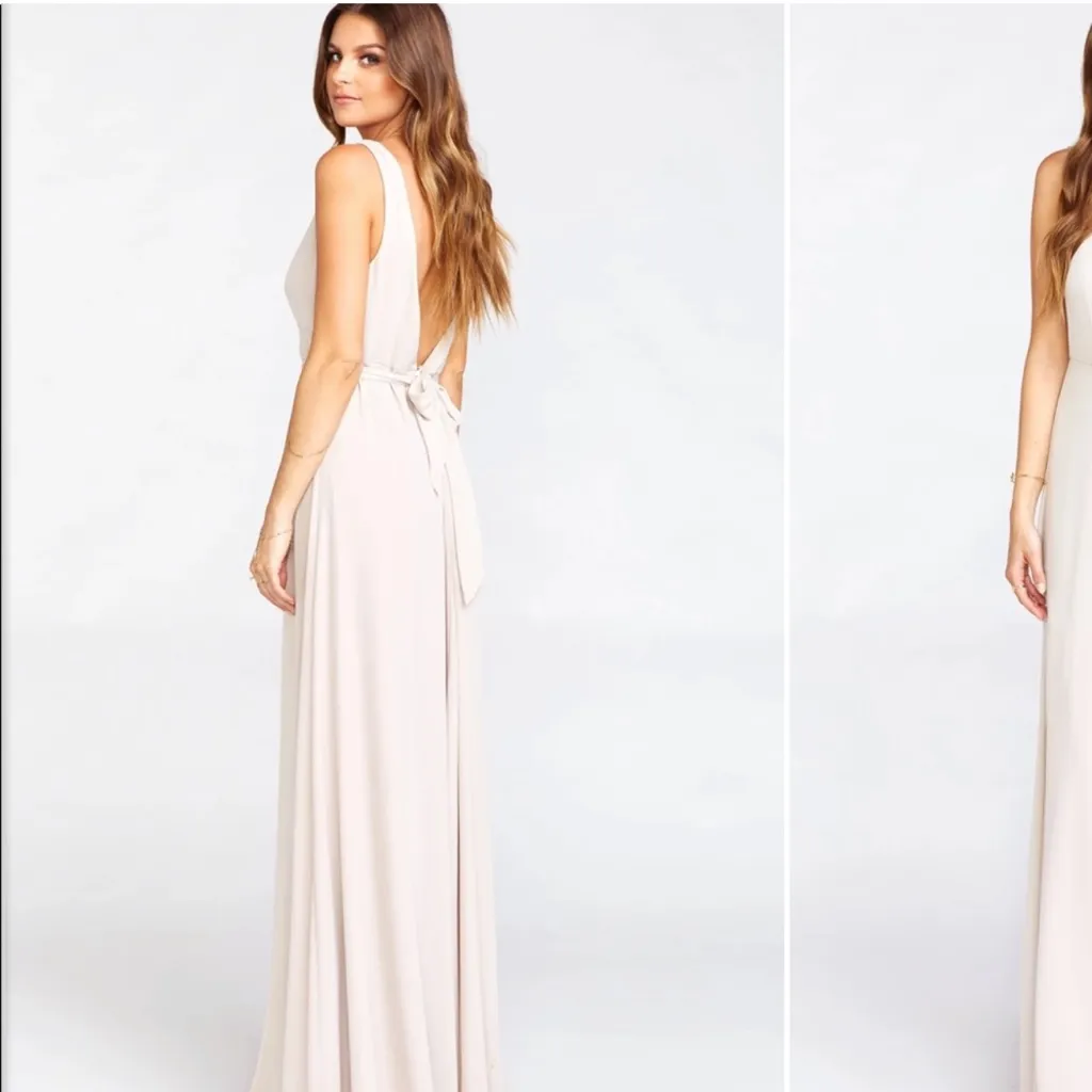 Show Me Your MuMu Jenn Maxi Dress Show Me the Ring Crisp XS NWT Bridesmaid Gown - Image 4
