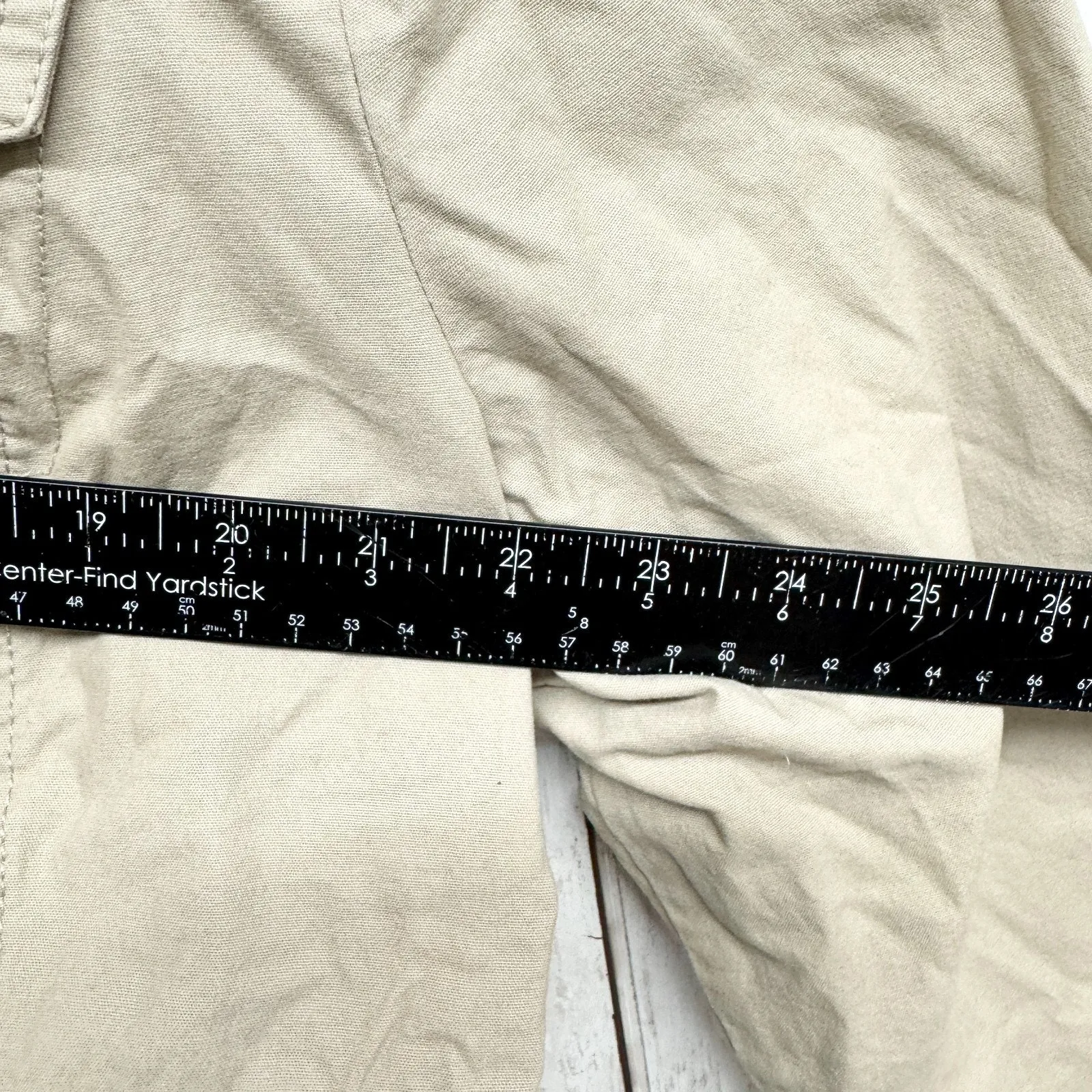 Christopher & Banks Jacket Women XL Tan Collared Utility Pockets Casual Rugged - Image 6