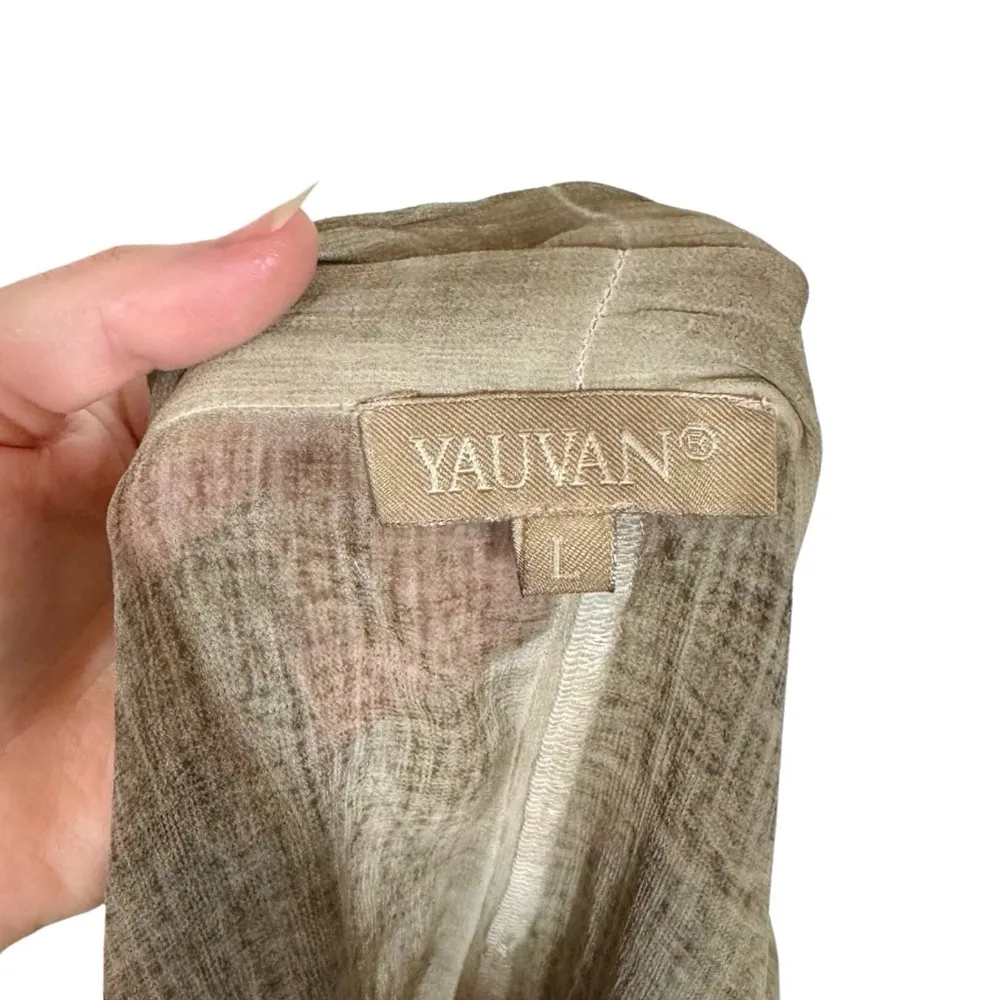 Sundance YAUVAN Sheer Gauze Embroidered Waterfall Cardigan Cover Up - Image 6