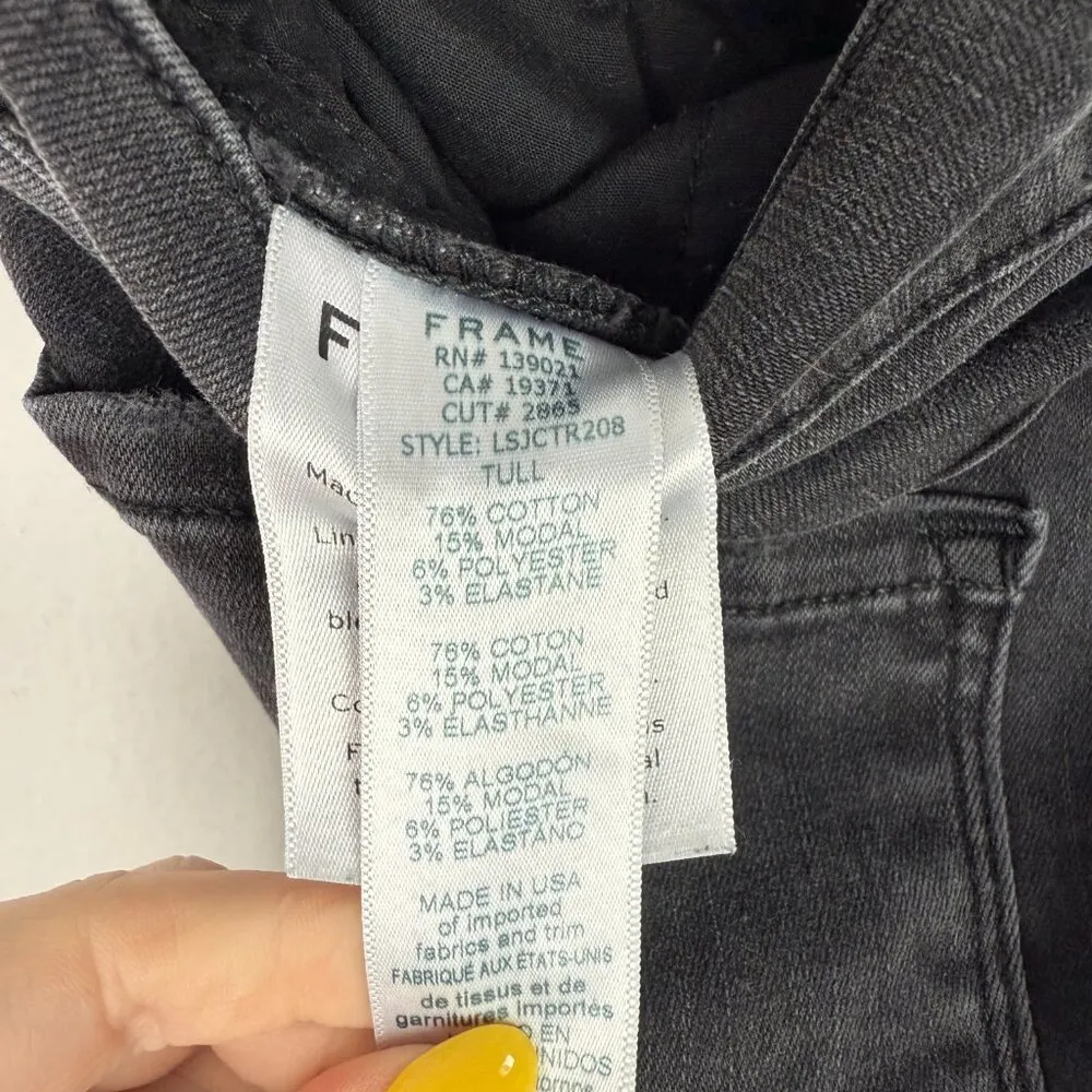 FRAME Le Skinny De Jeanne Crop Double Triangle Raw Hem in Tull Size 25 EUC - Image 13