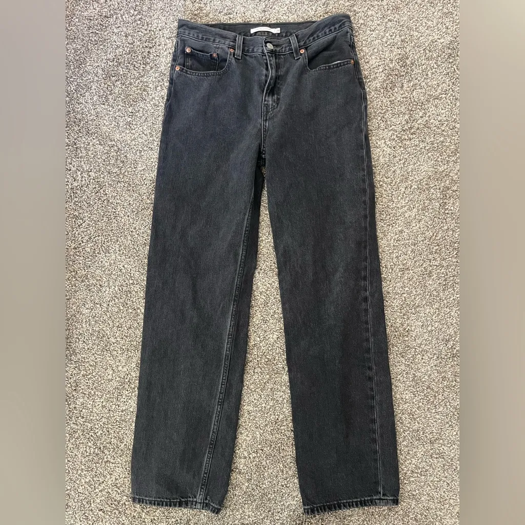 Women’s Levi’s Low Pro Straight Jeans Black Size 28 - Image 4
