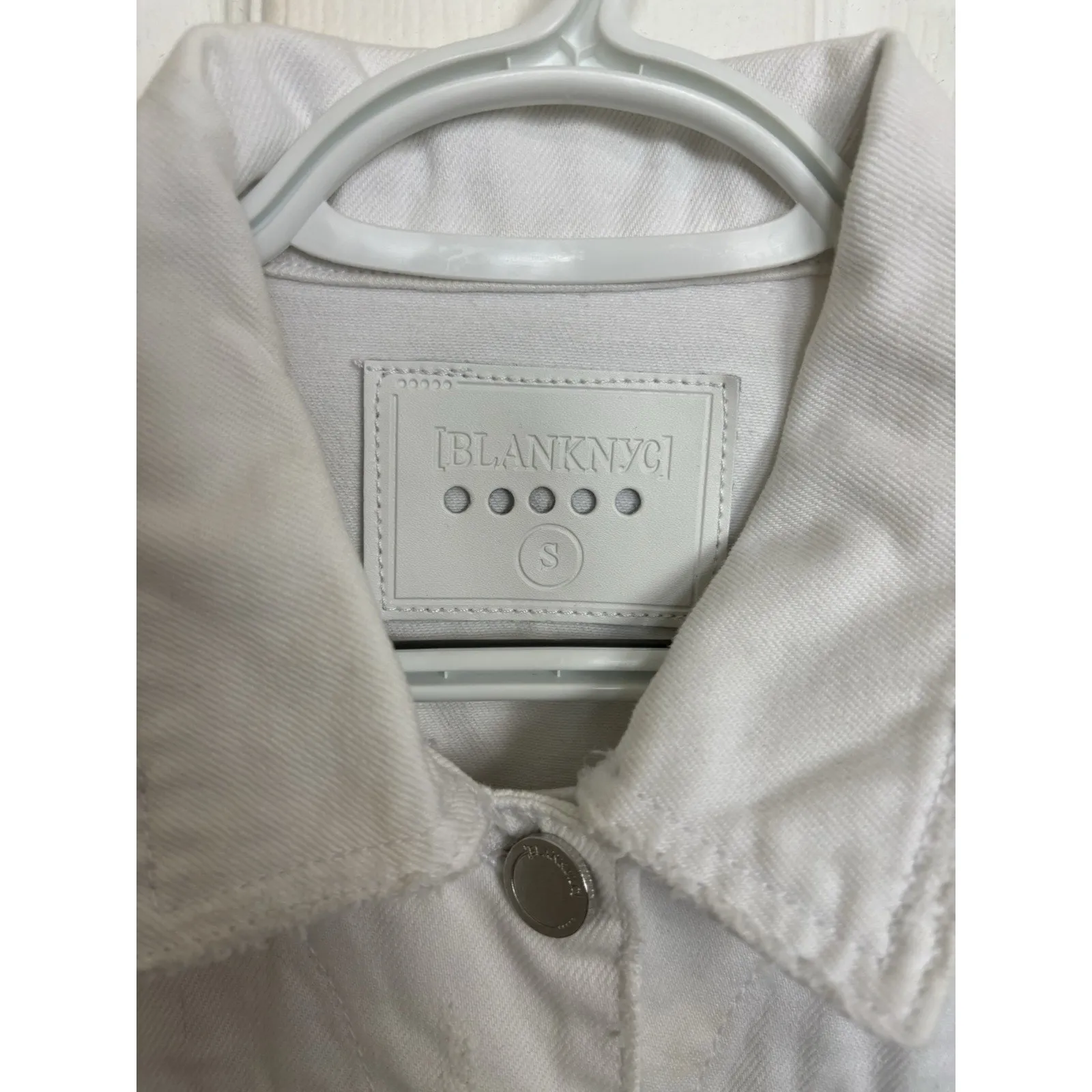 BLANKNYC White Denim Fringe Jacket Size Small Boho Distressed Western Cowgirl - Image 3