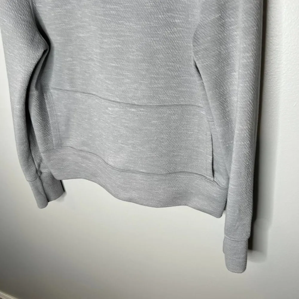 Prana women's gray boxy pullover crew neck sweatshirt lounge pocket medium - Image 3