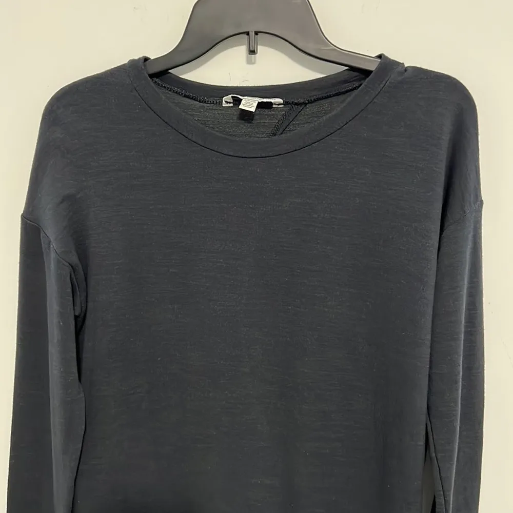 AMERICAN Eagle Long Sleeve Sweatshirt Dark Grey Size Small - Image 2