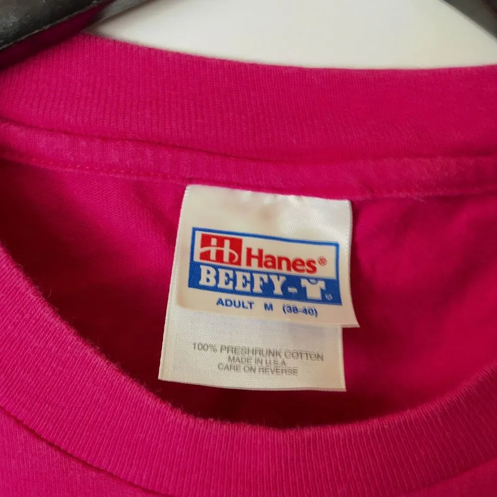 90s Vintage Lewis R French Camden Maine T Shirt Single Stitch USA Pink Medium M - Image 13