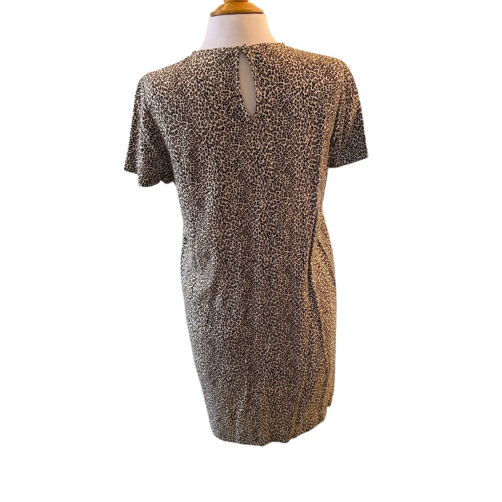 Jenni Kayne Leopard Print T Shirt Dress Mini Casual Oversized Animal Size XS - Image 9
