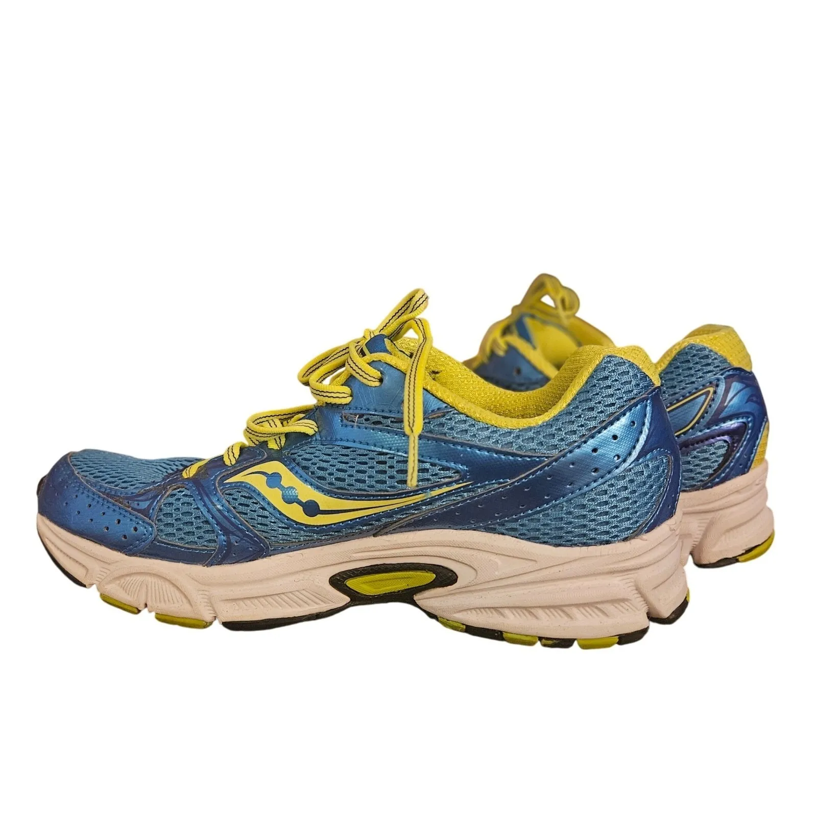 Saucony Cohesion 6 Blue Purple Citron Athletic Road Running Shoes Size 7.5 - Image 3